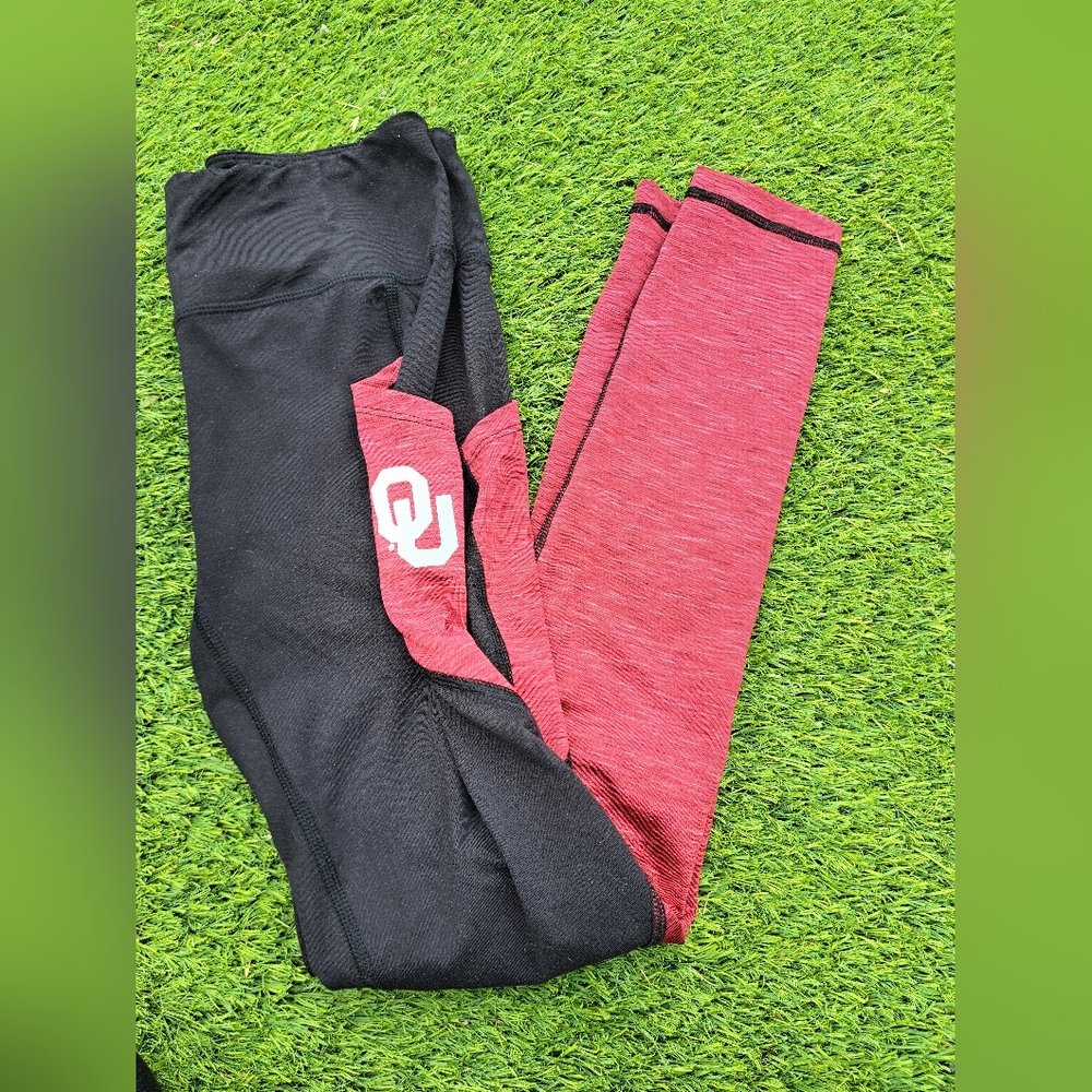 Zoozats OU Red And Black  Womens Leggings size M